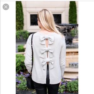 Cashmere Club Monaco Bow Back Sweater